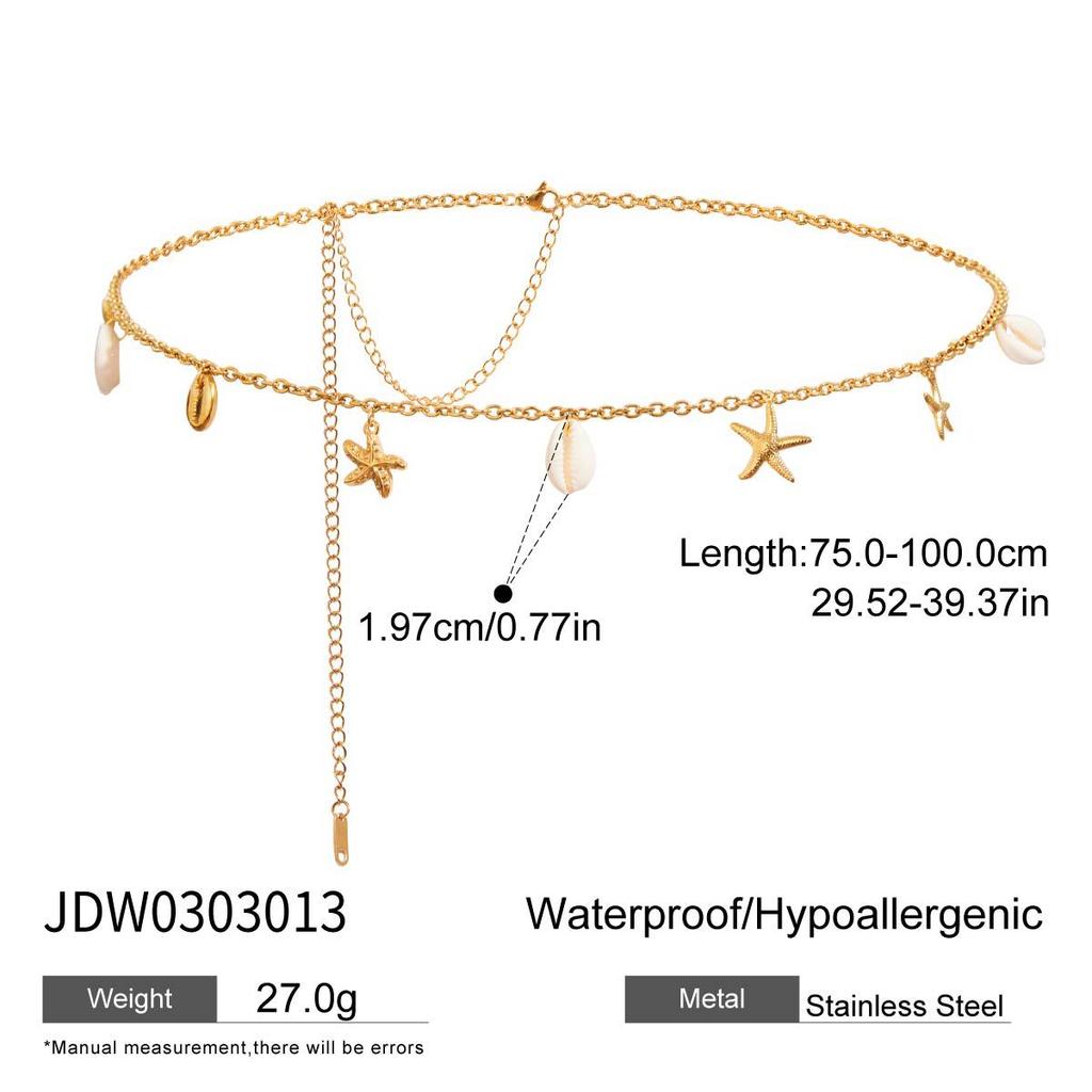 European and American Rings, Titanium Steel Non-fading Jewelry, Waist Chains, Accessories, Pearl Bracelets, Vacation.