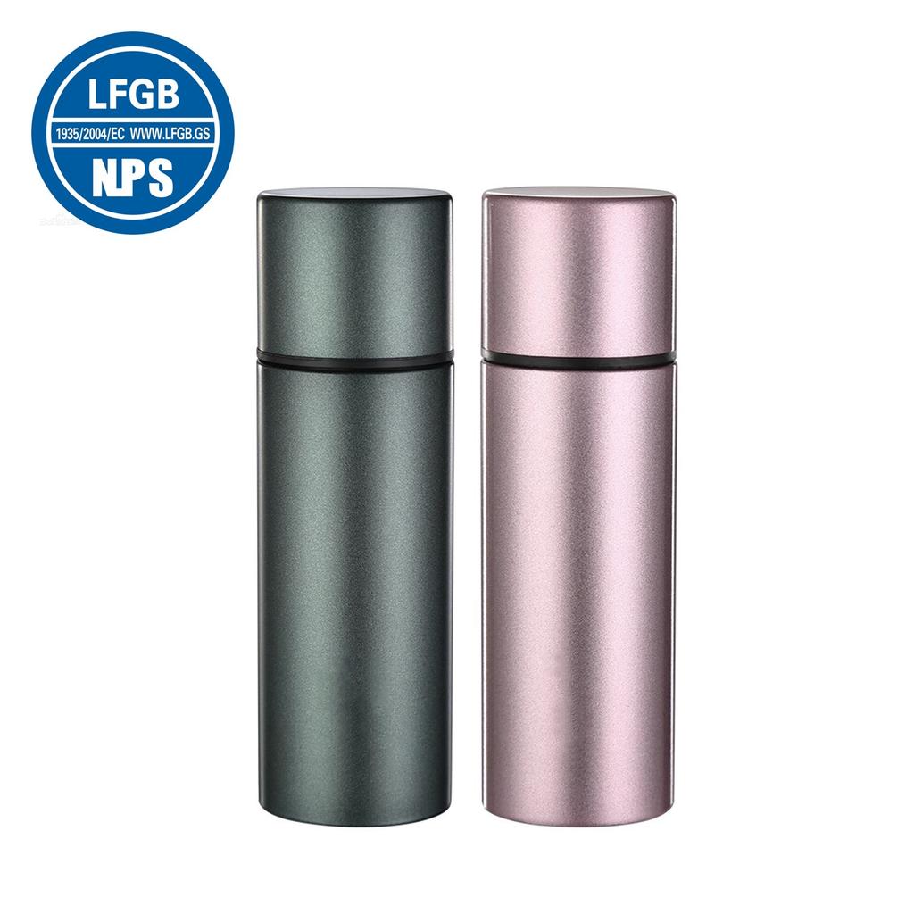 LFGB Certificated 316 Stainless Steel 140ml Mini Thermos 99.9% Anti-bacterial Pocket Water Bottle Coffee Cup for Lady and Girls
