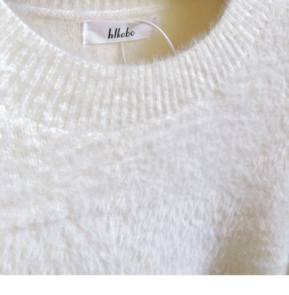 Women's Black Mink Cashmere Pullover Sweater - Soft, Cozy & Oversized for Autumn/Winter