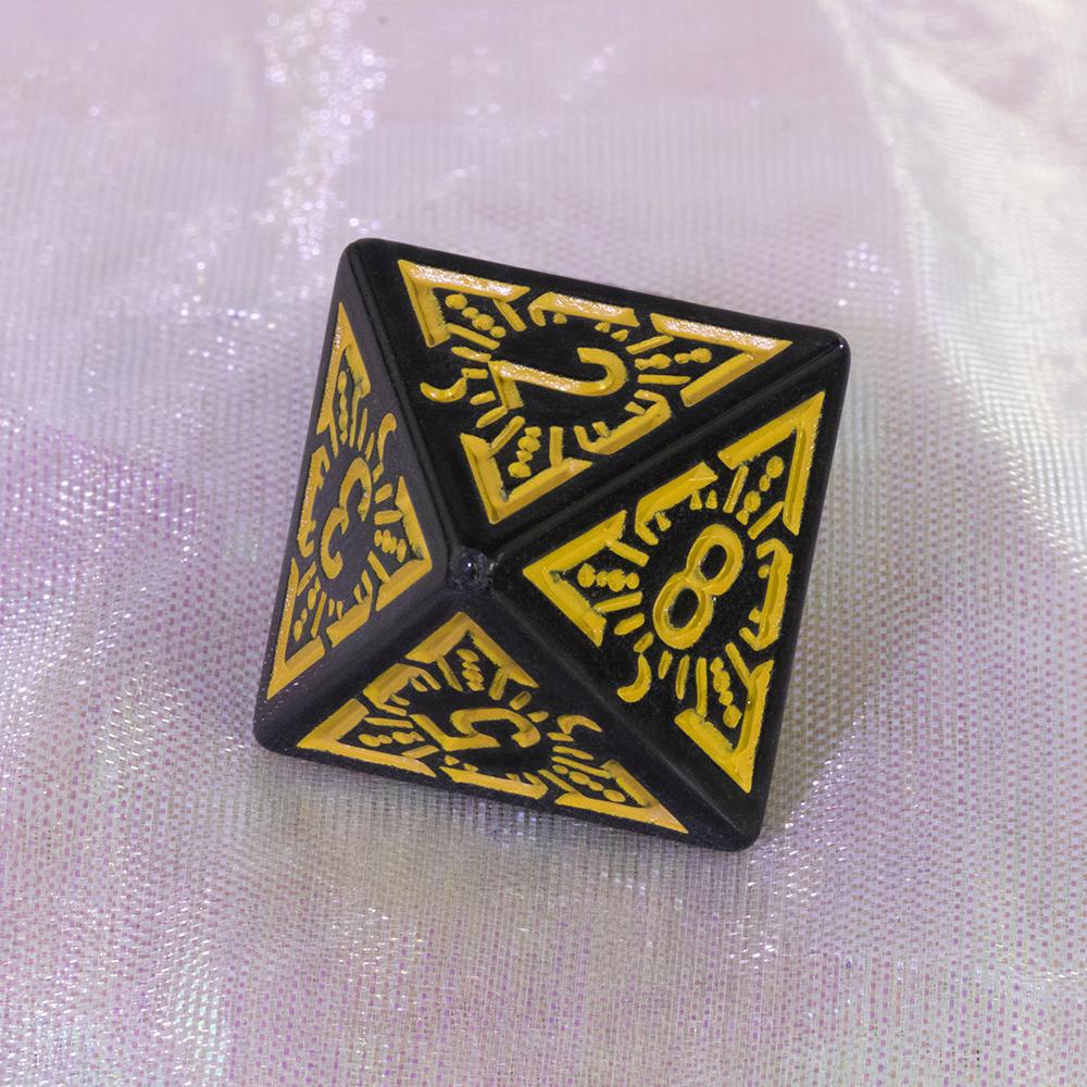 DND Polyedrisches Würfelset 7-tlg. D4-D20, Erstaunliche gravierte Spielewürfel für Souvenir-Unterhaltung RPG-Brettspiel