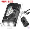 Mini USB Rechargeable LED Flashlight - Portable Super Bright Torch with Tail Magnet, Side COB Emergency Light & Camping Lantern