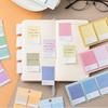 1/4 pièces Notes autocollantes dégradées de couleurs douces, étiquettes carrées, bloc-notes autocollant, agenda