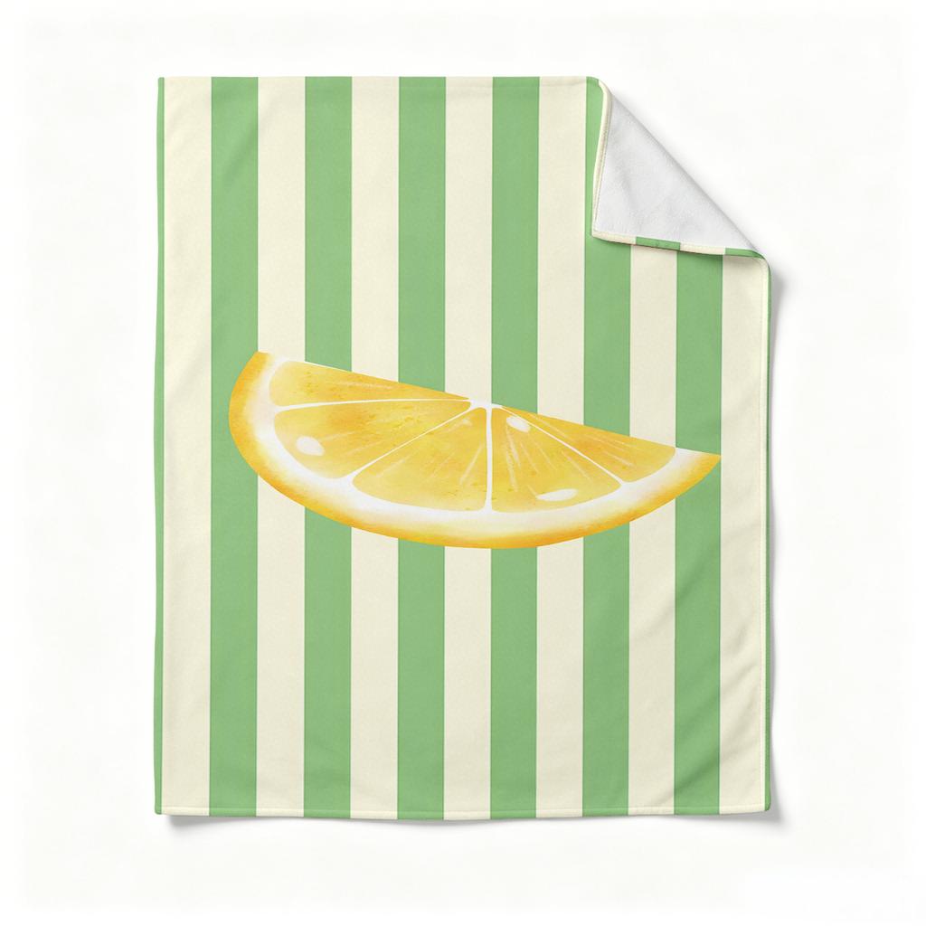 Lemon Slice Beach Towel Cartoon Quick Dry Microfiber Bath Towel for Swimming Surfing Camping Unisex Holiday