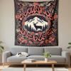 Vintage Wall Tapestry Dorado Beach Puerto Rico Ornate Poster Deer Mountain Hummingbird Hibiscus Coral Navy Decor for Living Room