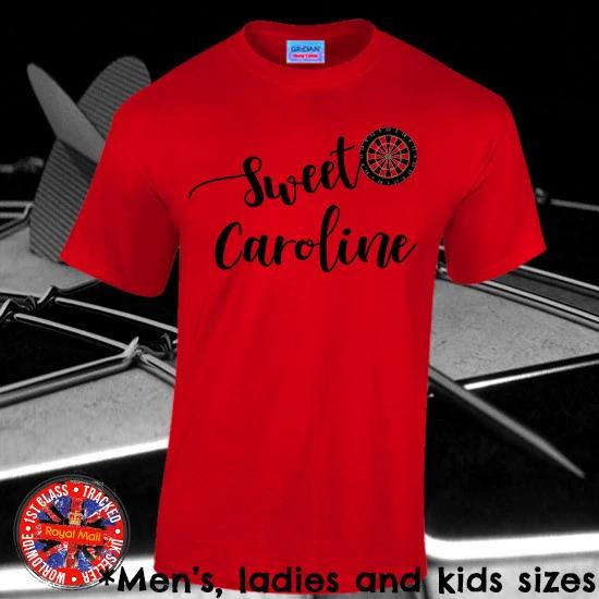 Darts T-shirt Sweet Caroline, Novelty, Mens, Ladies, Kids, Music, Events 3XL