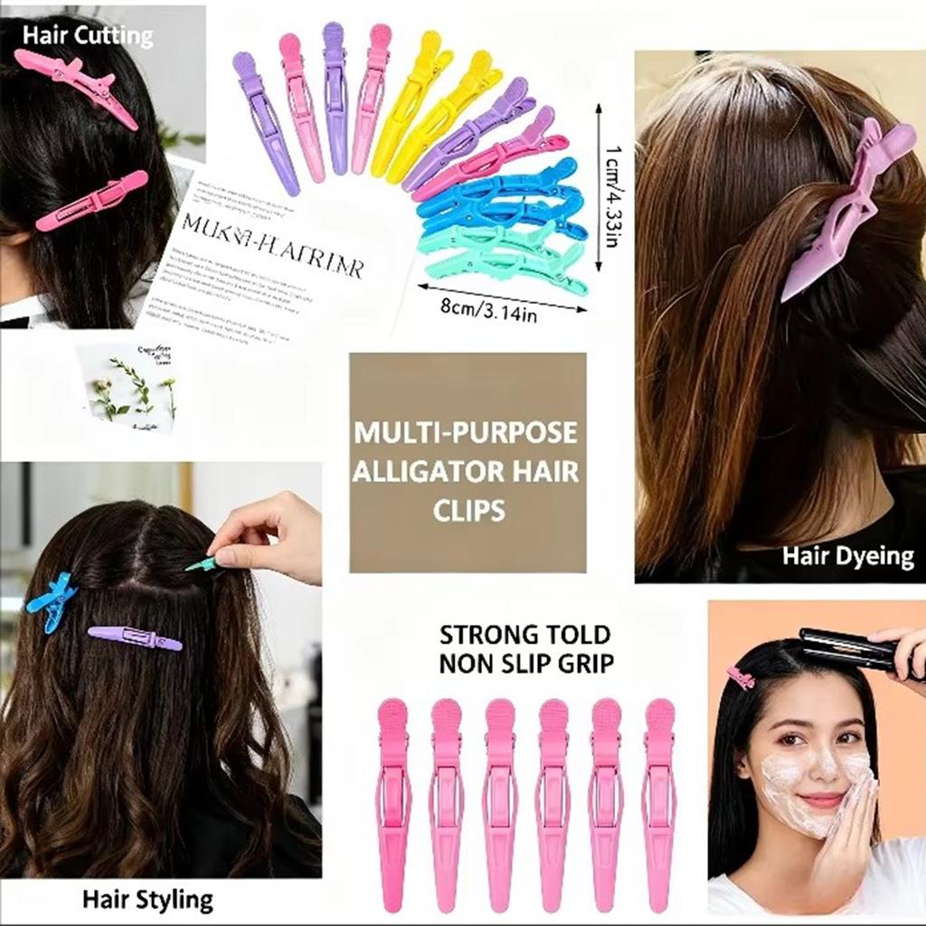 5/10/12/20 Piece Set of Multifunctional Hair Styling Sectioning Clips, Positioning and Partitioning Alligator Clips