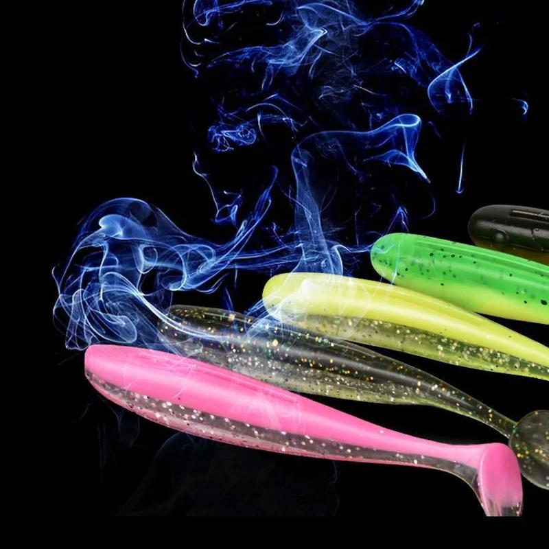 10/20pcs Micro Soft Fishing Lures T-tail Worm Lure big Silicone Artificial Bait Jig Wobblers 65mm for Bass Pike Fishing Tackle260319