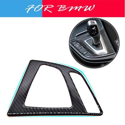 1SET 3D Gloss Carbon Fiber Stickers For BMW F30 F35 Accessories 3-Series GT 320i 328i Carbon Fiber Shift Panel