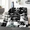 1pc 2PacHip Hop Blanket Soft Lightweight All Season Multi Purpose Throw for Sofa, Bed, Office & Picnics, French Style with Iconic Album Art & Quotes