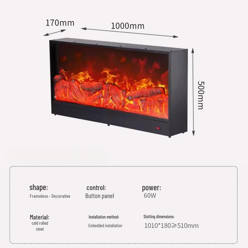 

Вбудований електричний камін Світловий ефект полум я