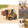 Inertia Construction Truck Toy For Kids With Moving Parts And Lift Crane