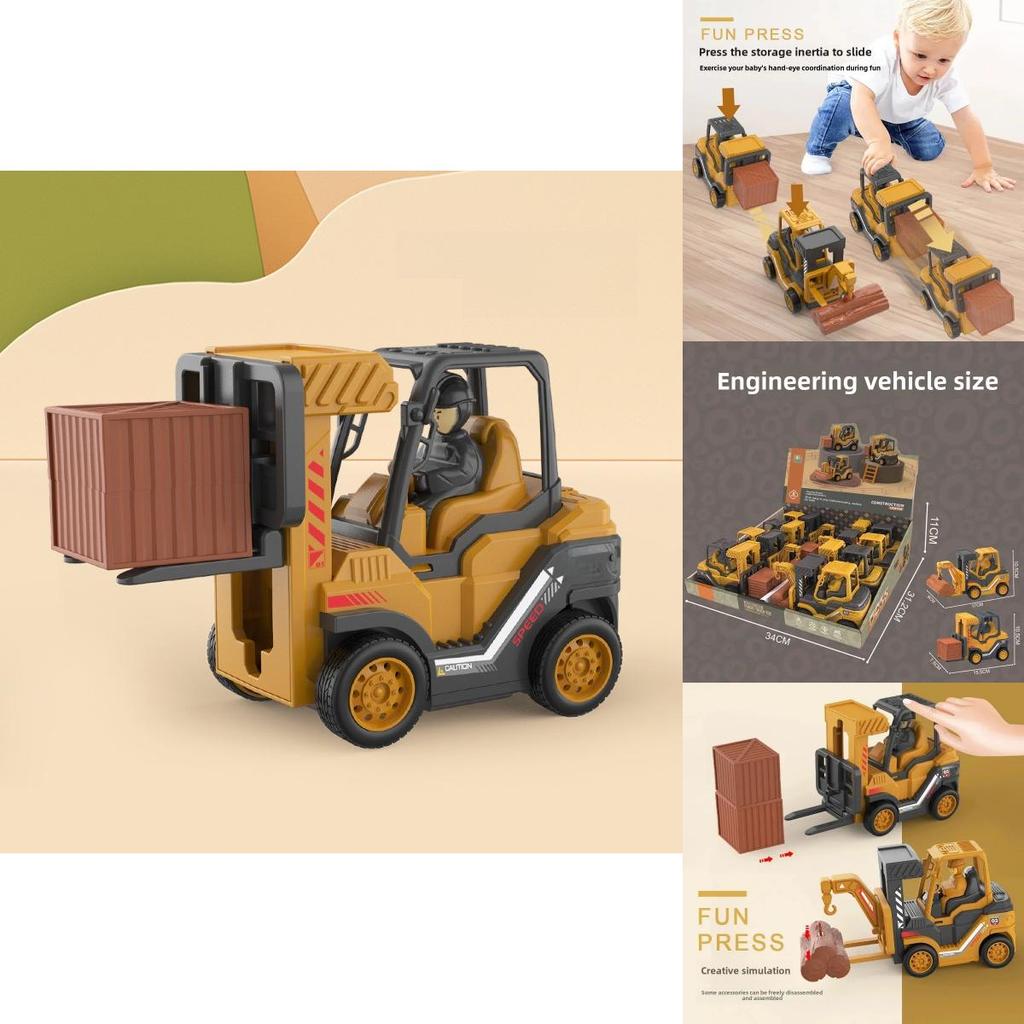Inertia Construction Truck Toy For Kids With Moving Parts And Lift Crane