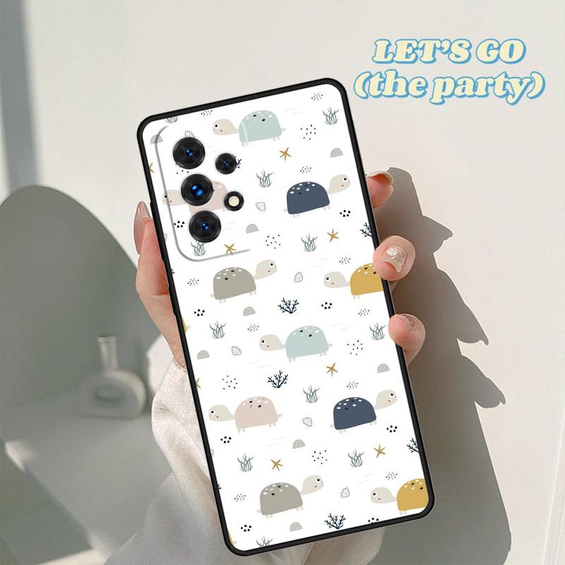Cute Cartoon Turtle phone case For Samsung Galaxy A42 A31 A40 A51 A71 A32 A80 A91 A52 A72 A73 A20e A21S A50 A70 A11 A12 Cover