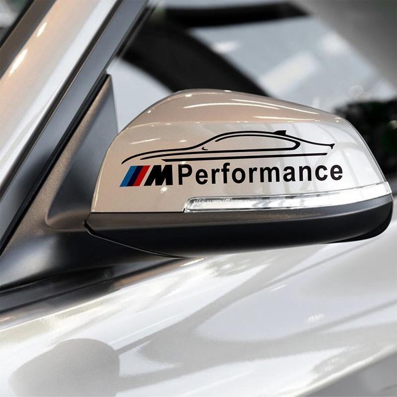 2Pcs Car Rearview Mirror Badge 3D Sticker Decal Accessories For BMW M E34 E36 E60 E90 E46 E39 E70 F10 F20 F30 X5 X6 X1 M3 M5 M6 E71 F01 F02 F87