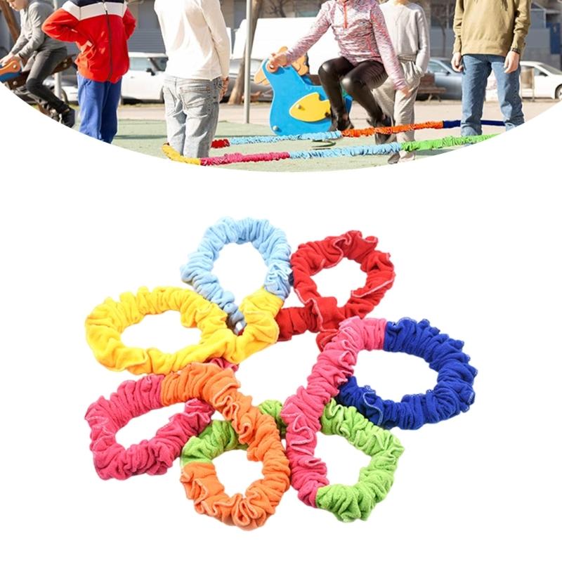 Cooperative Stretchy Bands Portable Teamwork Exercise Bands Tear Resistant Fleece Exercise Bands for Party Game