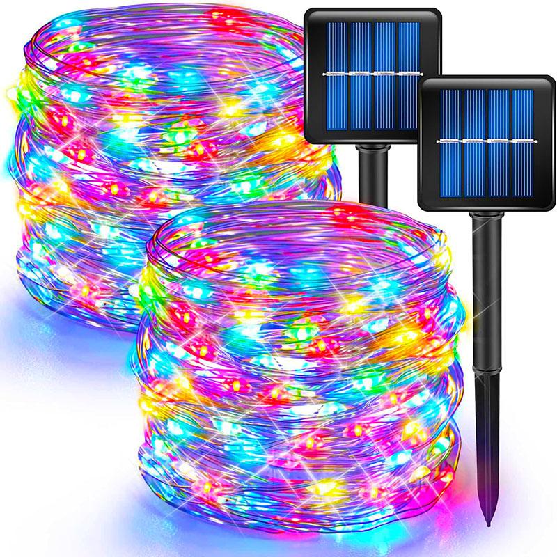 Solar Fairy Lights Outdoor Lamp Super Bright Solar String Lights Outoor 8 Modes LED Lights for Garden Patio Christmas Decoration