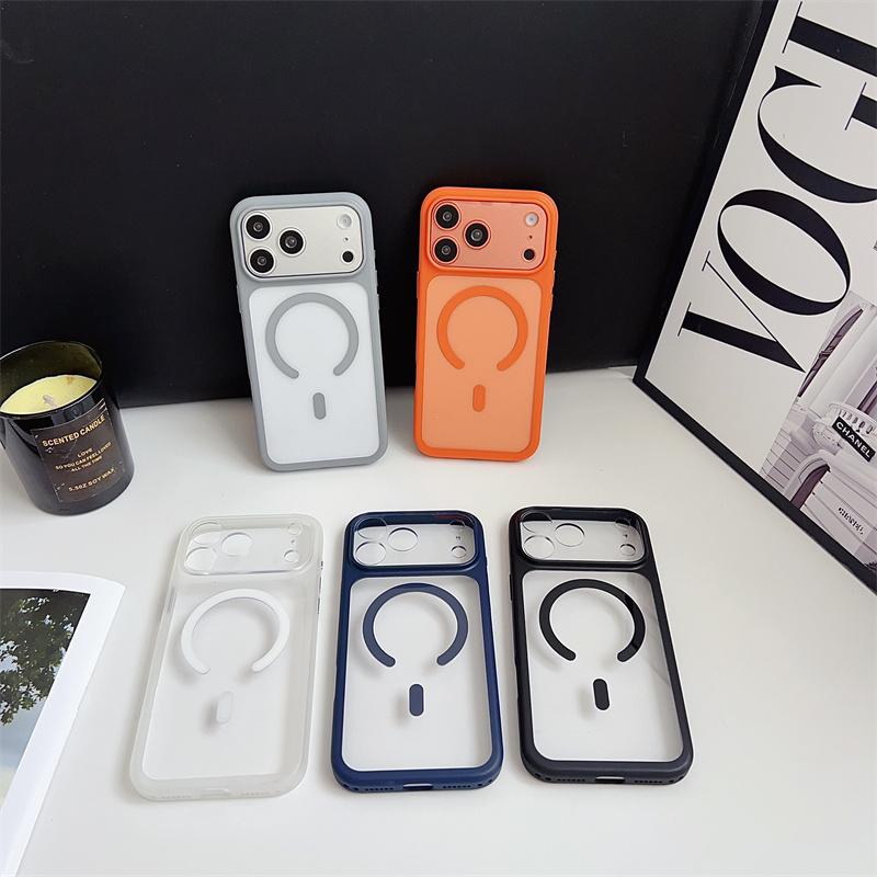Matte Transparent Wireless Charging Magnetic For Magsafe Case For iPhone 17 16 15 14 13 Pro Max 17Air Shockproof Acrylic Cover