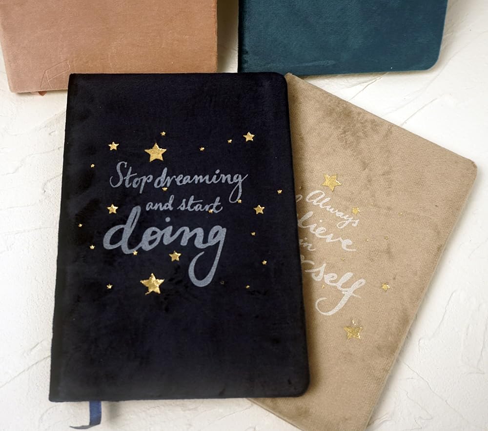 Clapoyis A5 Notebook, Horizontally Ruled, 14.5x21 cm, Stylish Hardcover, Blue