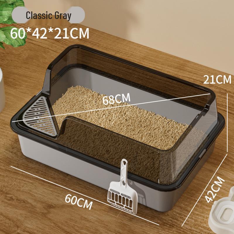 

Велика напівзакрита котяча туалет-лоток проти відстеження Includes Extra Large Scoop and Deodorant Pack