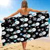 1Pc Winter Snowman Beach Towel Quick Dry Multiuse For Beach Pool Gym Yoga Home Travel Christmas Halloween Xmas Gift S146