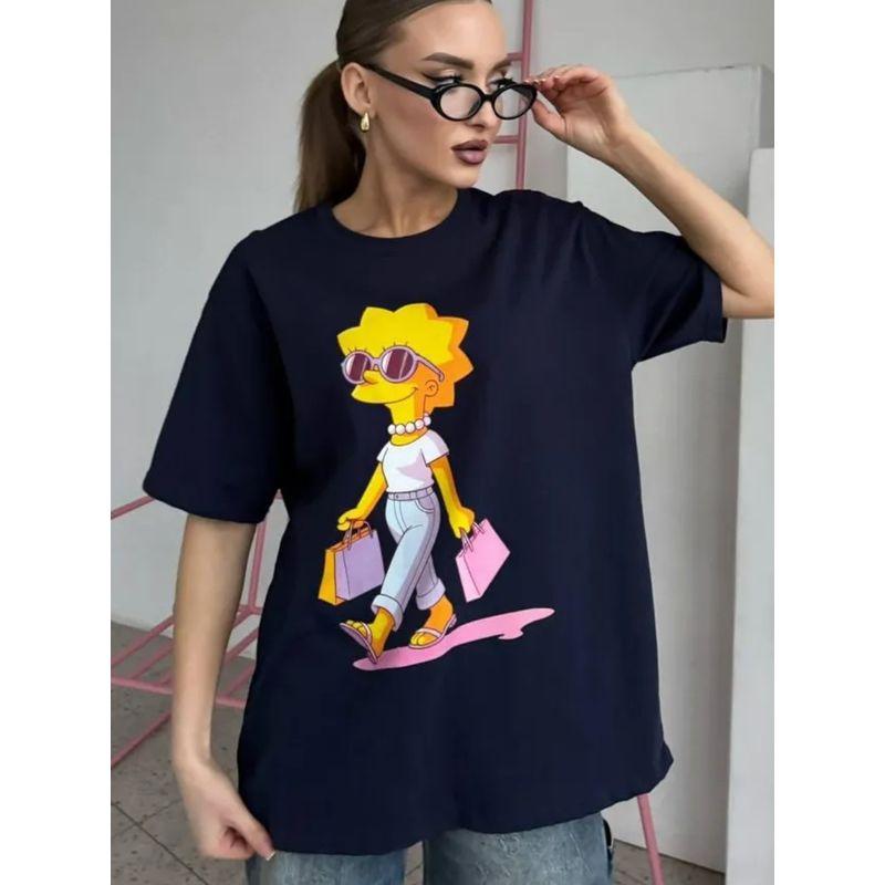 Western Style New Fashion Casual Loose Print Short Sleeve Cotton T-shirt Top Women Printed T-shirt Top