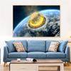 Universe Earth Meteorite Posters and Prins Galaxy Stars Astronaut Planet Hole Space Wall Pictures for Living Room Decoration
