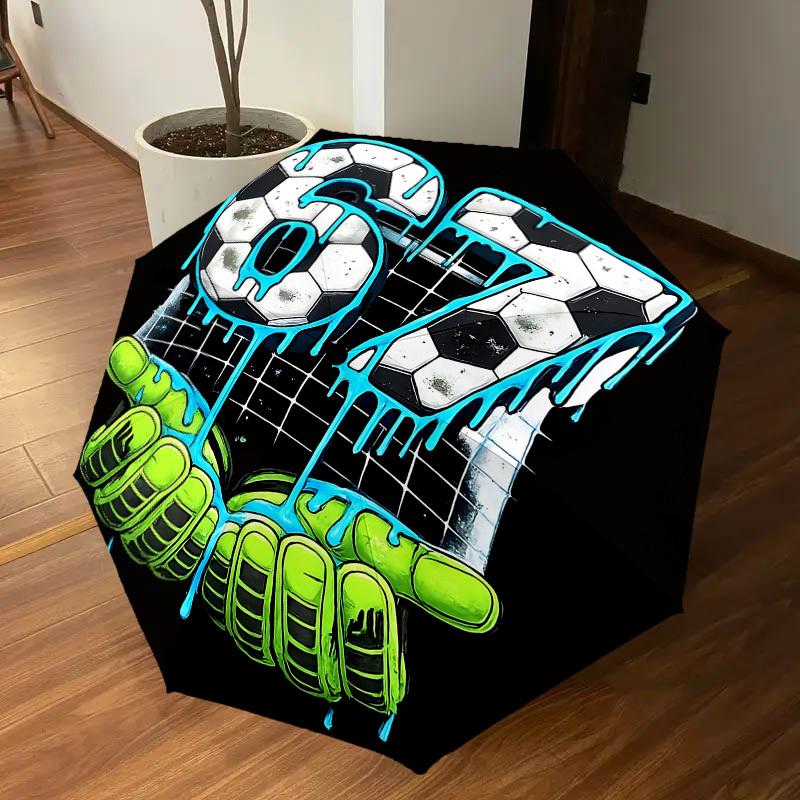 1PC Soccer Football Umbrella-8-Rib Reinforced, Automatic Open, Lightweight & Durable, Fashion Accessory for Outdoor, J0336
