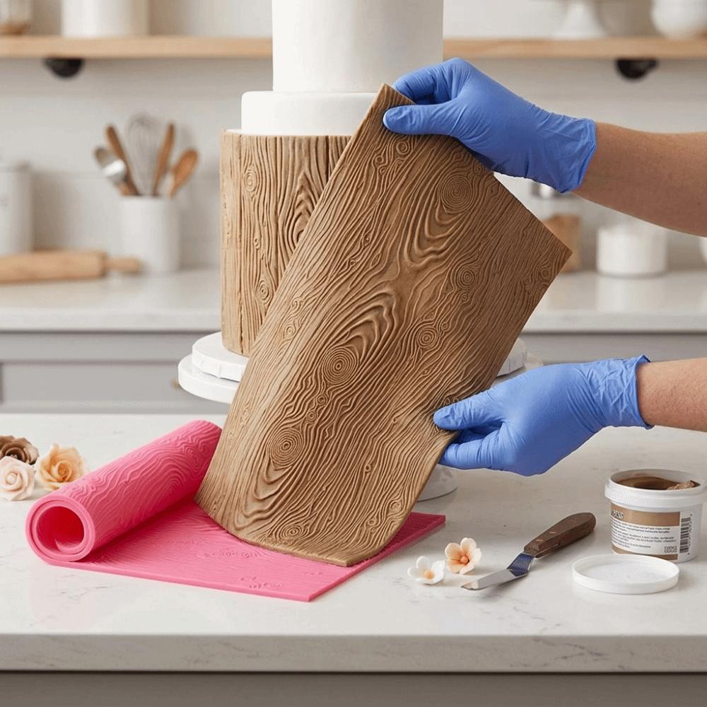Soft Silicone Embossing Mat Bendable Mat Confectionery  Mat Pattern Press Tool  Fondant Cake