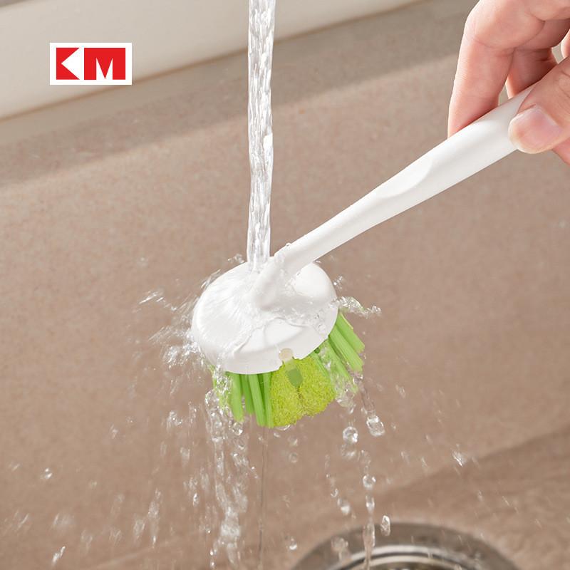 Cleaning Nonstick Cookware Brush With Pp Material And Long Handle Design