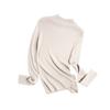 Women's Casual Round Neck Base Layer Knitted Long Sleeve Solid Color Sweater