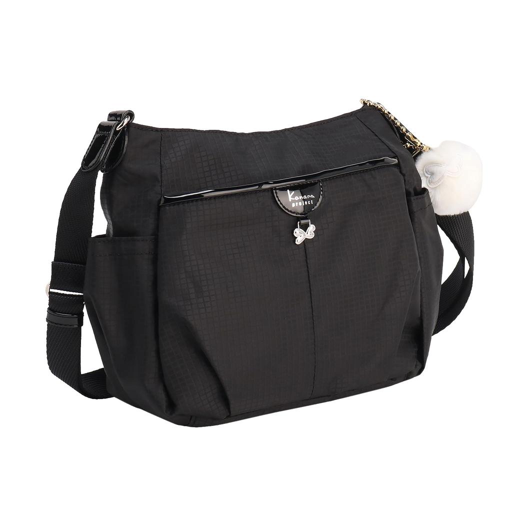 Kanana Project Collection Cheri Lightweight Shoulder Bag with Bottle Black Holder, No. 17942, Women's,