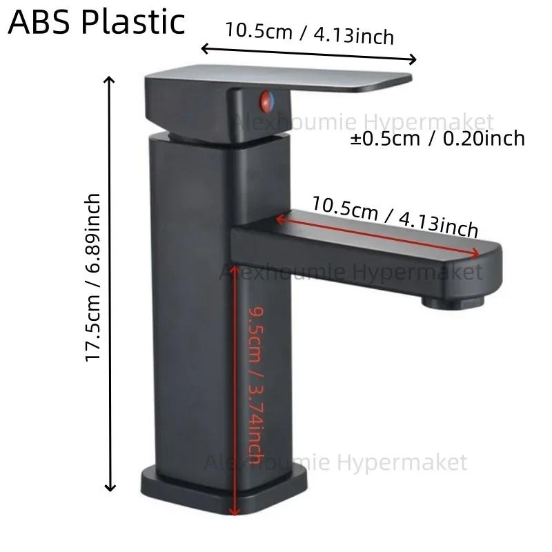 

Bathroom Water Hot and Cold Faucet Single Handel Single Hole Deck Mounted Plastic Washbasin Bathtub Faucet G1/2 ABS Plastic&G1/2