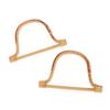 2Pcs Round D-Shaped Resin Purse Handles Non Slip DIY Replacement Bag Straps for Clutch Tote Handbag Repair