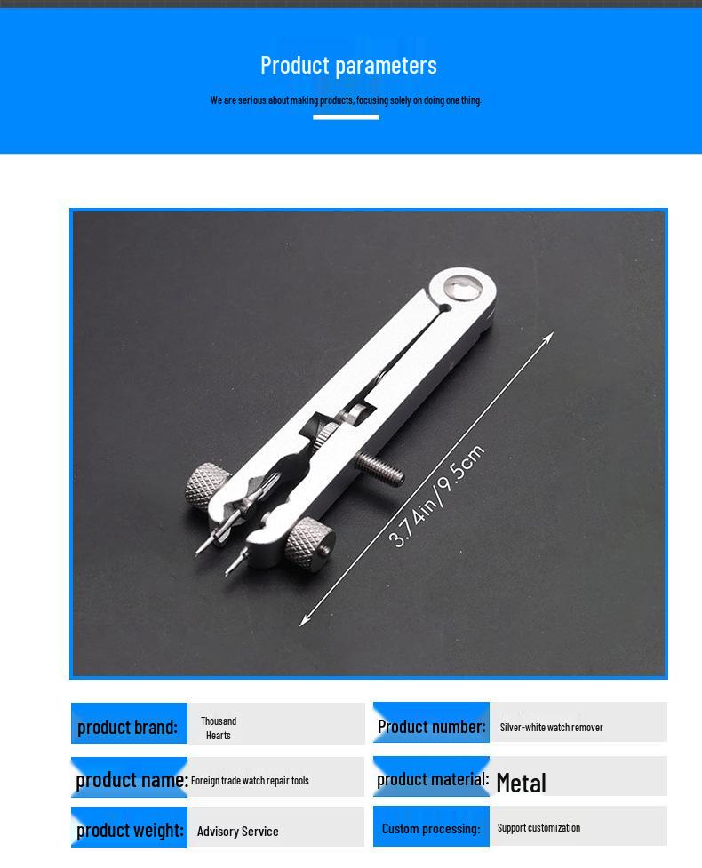 Watch Repair Spring Bar Pliers Set: 6825 Spring Bar Removal Tool, V-shaped Band Remover, Spring Bar Screwdriver for Clock Repair