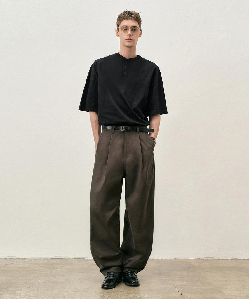 COSTUME O’CLOCK Cotton-Like Balloon Single-Pleat Slacks 6 Color Coospt245 (B Type)