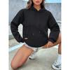 Oversized Hooded Sweatshirt Women Men Loose Fit Casual Solid Color Long Sleeve Pullover 2026