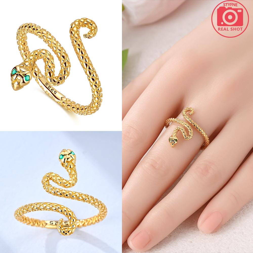 

Оригинальное кольцо-глаз из зеленого циркона в виде змеи, красивое винтажное кольцо для женщин, медный сертифицированный аксессуар, подарок на День святого Валентина, ювелирное изделие