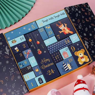 Christmas Advent Boxes Empty Christmas Advent Number Candy Boxes Foldable Holiday Supplies for Candy Window Fireplace Table