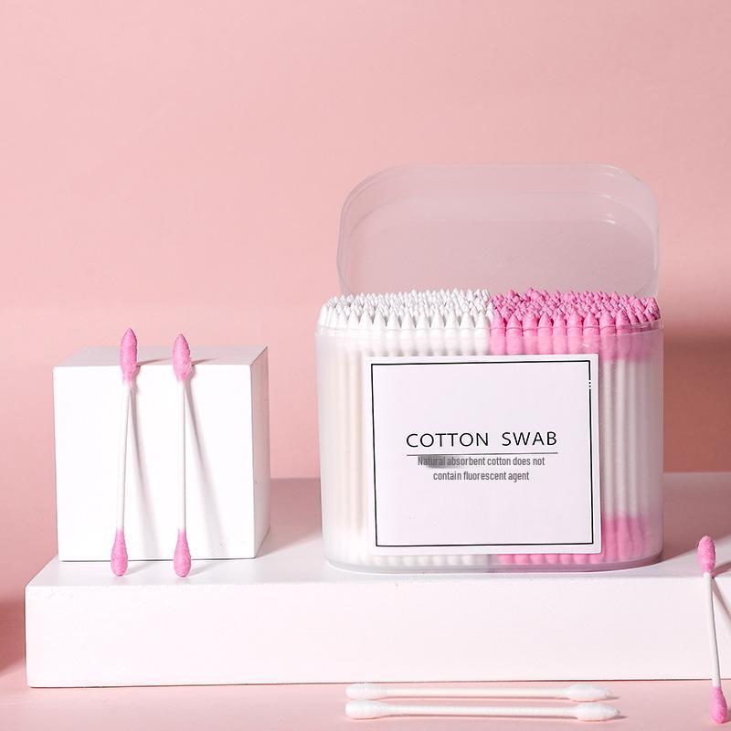 Double-Ended Cotton Swabs: Soft Round & Pointed Tips for Makeup and Ear Cleaning
