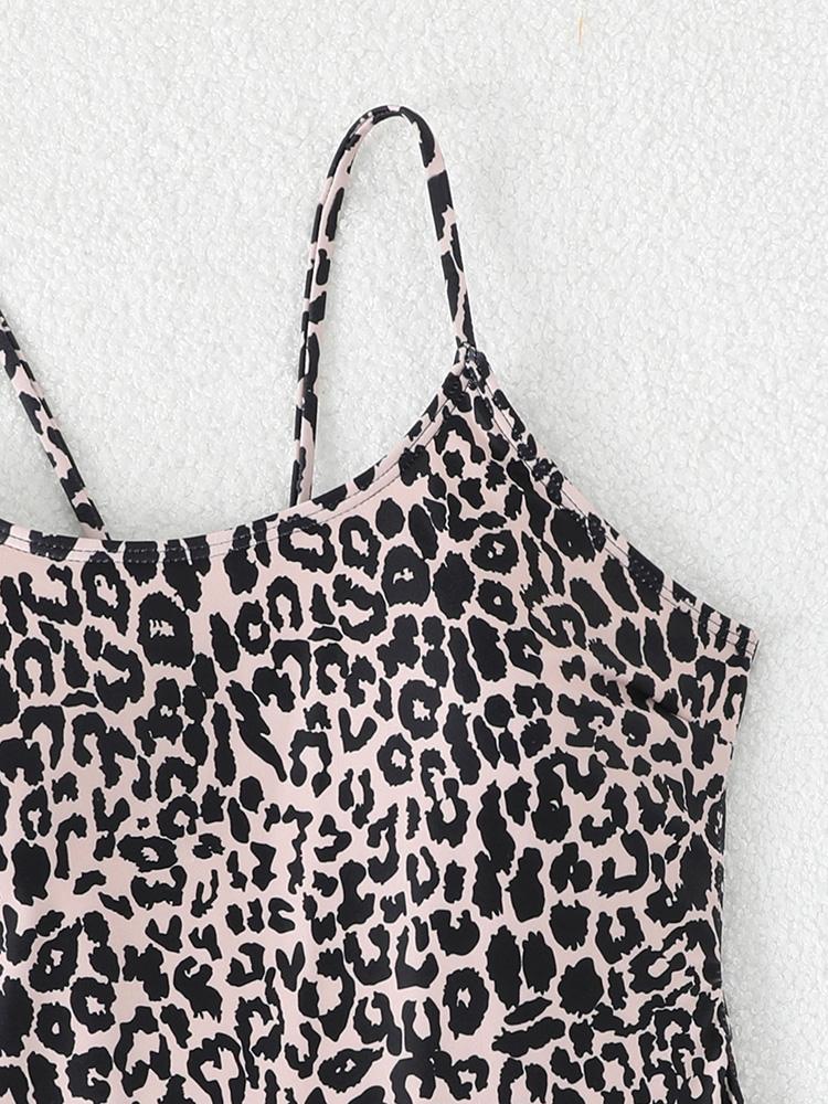 Sexy Leopard Women's Swimsuit One Piece Swimwear 2026 Bathing Suits Woman  Bandeau High Leg Bodysuit Female Beachwear Monokini