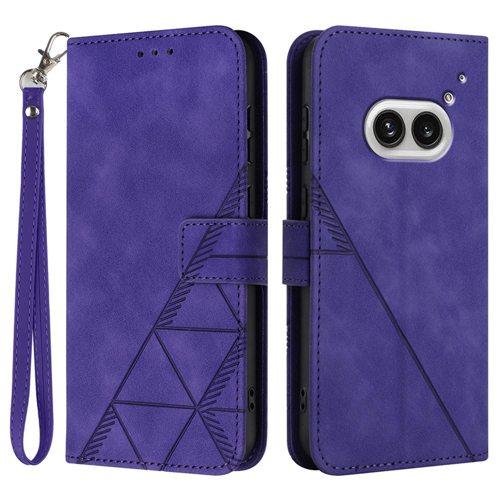 For Nothing Phone (2a) Plus/Phone (2a) Leather Case with Hand Strap Wallet Stand Phone Cover