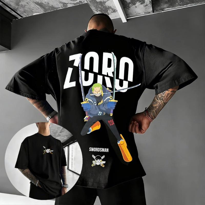 Anime Graphic T Shirt Men Women One Piece Luffy Zoro Crewneck Short Sleeve Tee Tops 2026 Summer Casual Streetwear Y2k Clothes