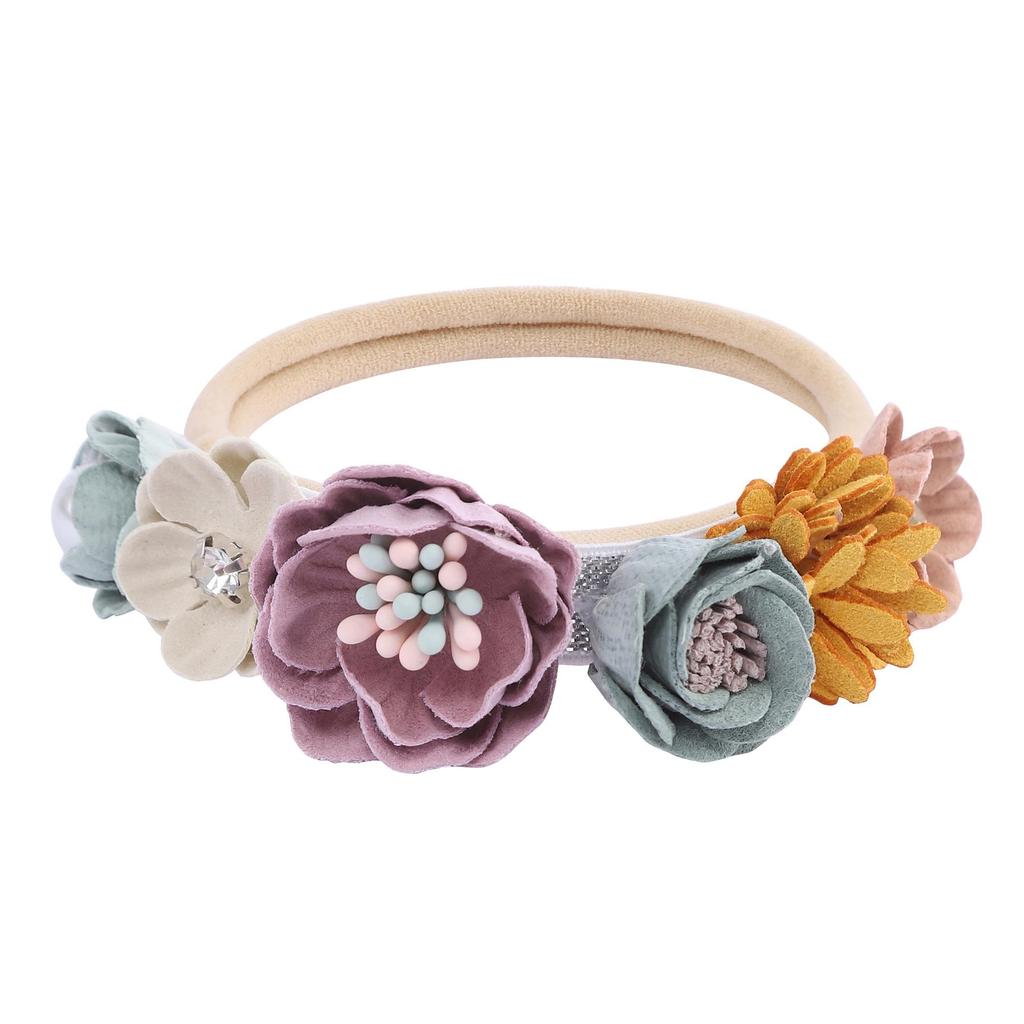 Europäisches & Amerikanisches Mode-Kreatives Nylon-Blumen-Stirnband für Kinder - Hohe Elastizität, Niedliches Baby-Fotografie-Accessoire