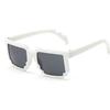 Trendy Small Sunglasses Mosaic Pixel Glasses Novelty Gift 709 (Lenses Color: White, Size: One Size)