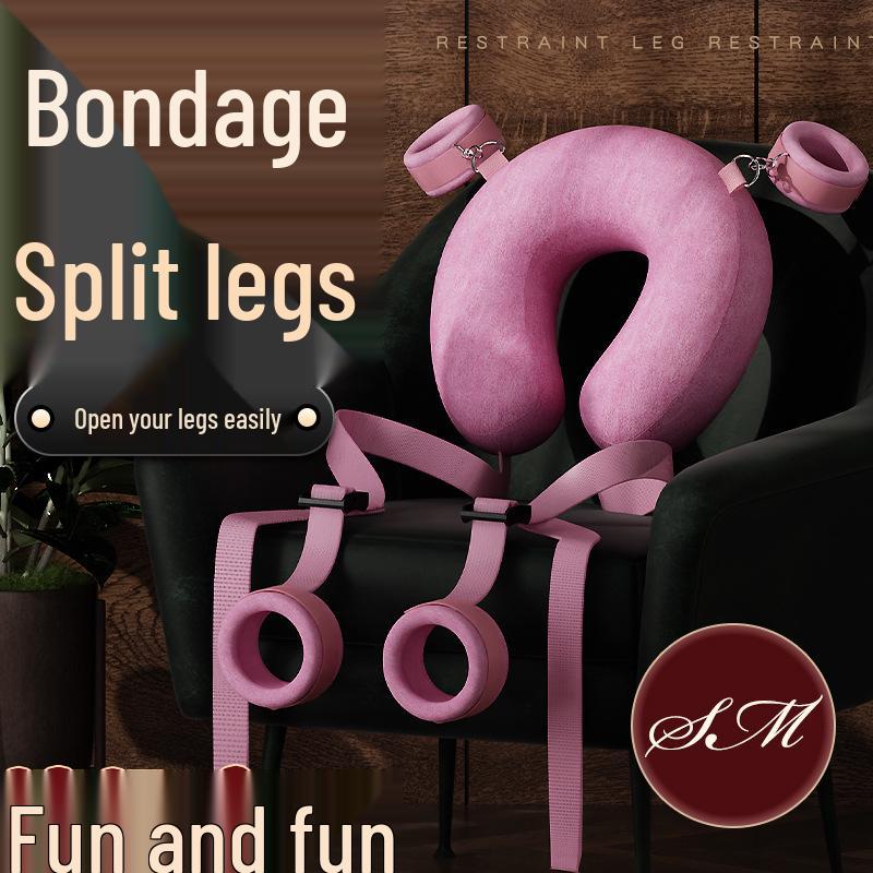 Long Love Adult Leg Spreader Pillow and Restraint Strap for Women's Erotic Bondage Play