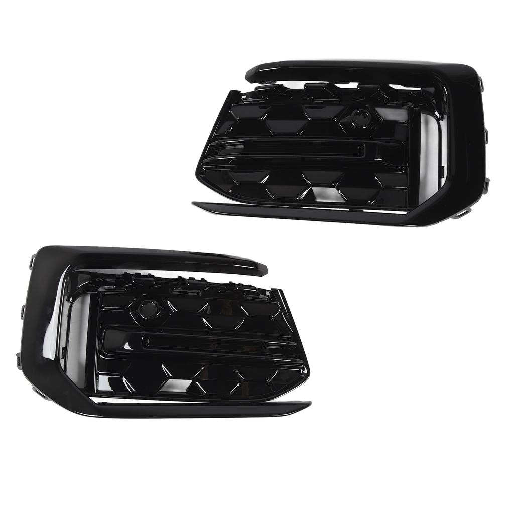 Fog Light Grille Set Left Right Glossy Black Impact Resistant Stylish for A6 C8 PA Sport 2022