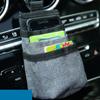 Multi-layer Pockets Car Organizer Fabric Phone Pocket Cards Key Bag Hanging Outlet Air Vent Stowing Tidying Interior