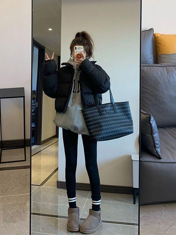 

Новая зимняя пуховая куртка женская короткая стеганая куртка маленькая стеганая куртка куртка-хлеб трендовая L