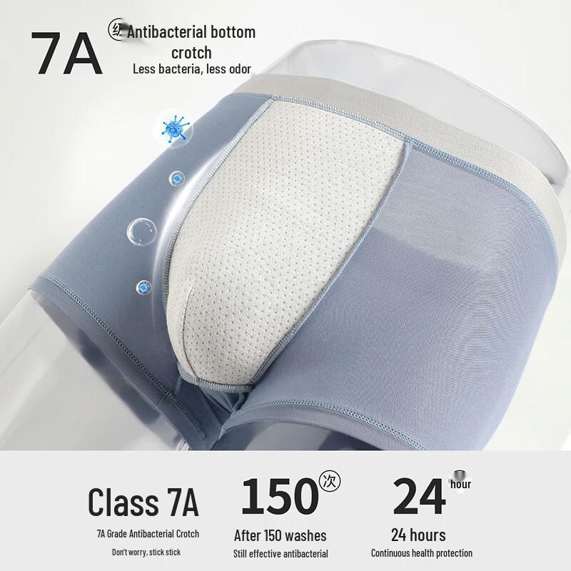 Fenteng Men's 7A Antibacterial Modal Boxer Briefs 4-Pack