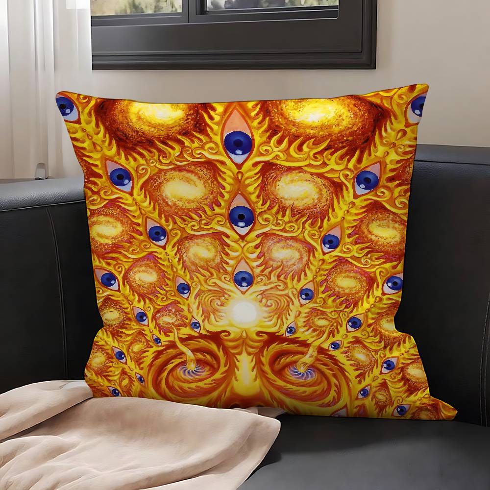 Aesthetic Art Alex Grey Case Plush Fabric Soft Pillowcase Double Sided Print Cushion Cover Household Gifts